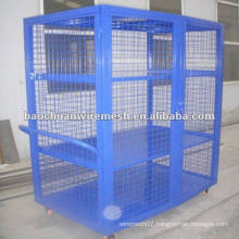 Electro Galvanized storage cage shelving on wheels with reasonable price in store(manufacturer)